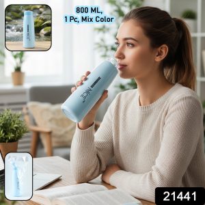Plastic Water Bottle (1 Pc, 800 ML Mix Color)