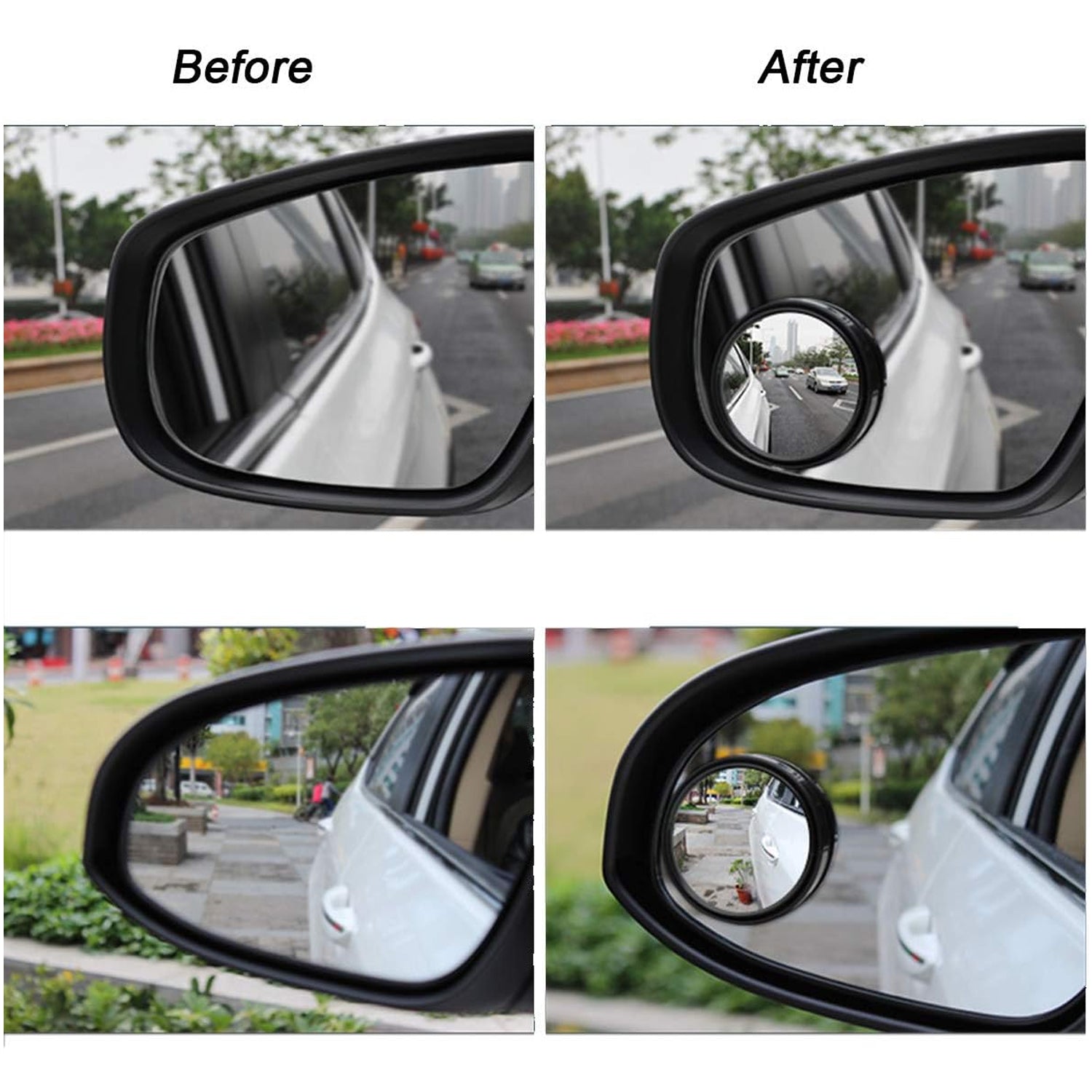 2 Pc Car Blind Spot Convex Side Mirror Set (1 Pc / Mix Color)