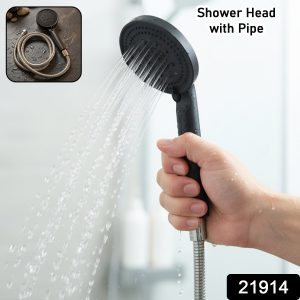 Handheld Bathroom Shower Head with Flexible Stainless Steel Hose 143 Cm Long