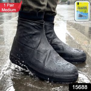 Portable Waterproof Latex Silicone Shoe Cover (1 Pair, Medium)