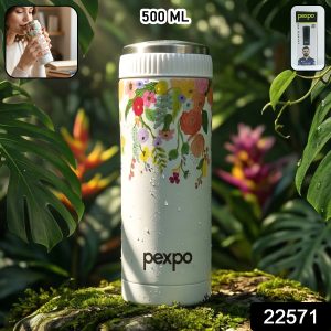 Pexpo Crypto Art Hot & Cold Vacuum Insulated Stainless Steel Water Bottle 500 ML