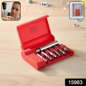 Mini Precision Screwdriver Bit Set with Magnetic Bit Holder (1 Set, 6 Bit)