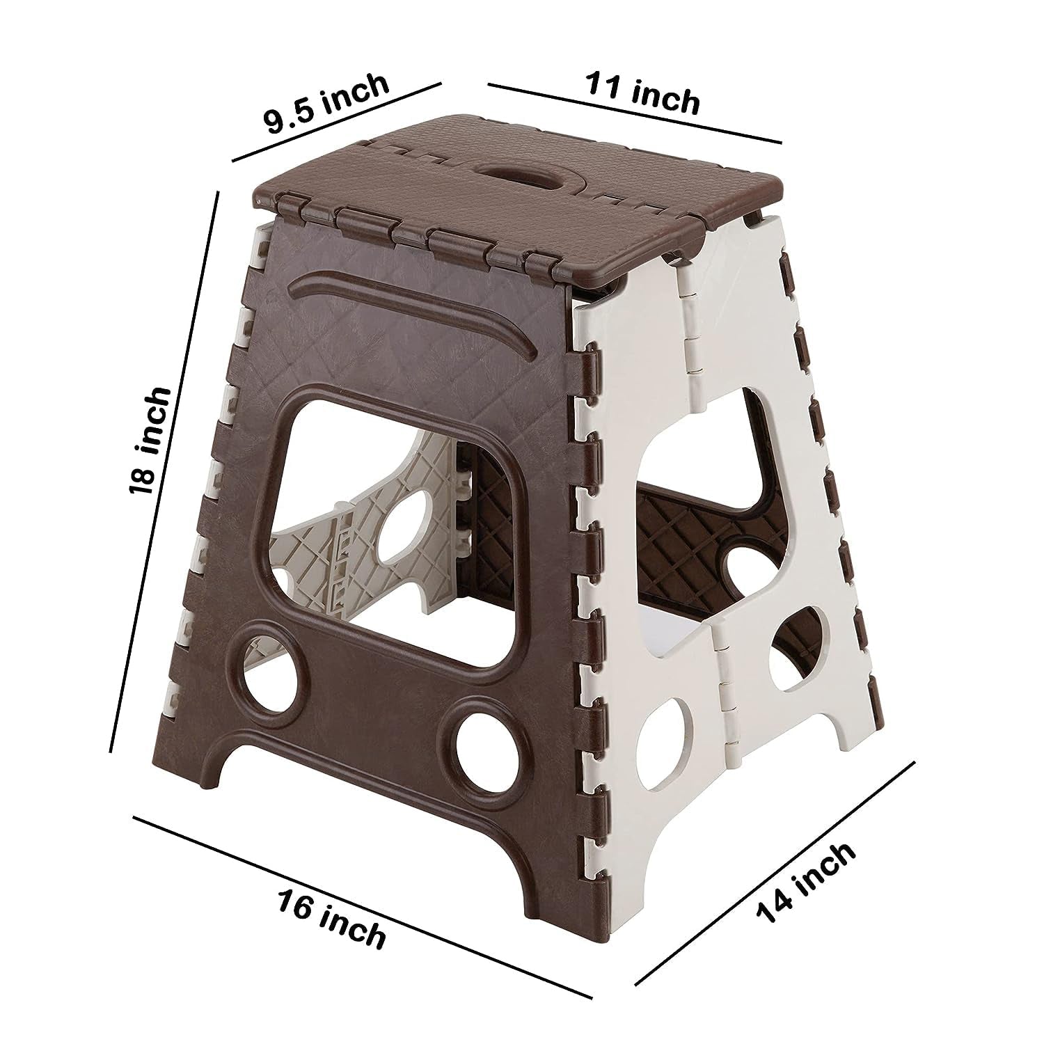 18 Inch Non-Slip Folding Stool for Kitchen, Bathroom & Garden