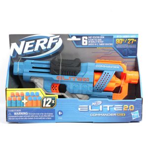 Nerf Elite 2.0 Commander Blaster High-Performance Foam Dart Gun with 12 Darts