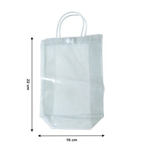 Transparent PVC Carry Bag (1 Pc, 22 x 16 Cm)