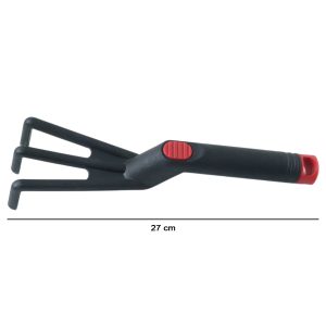 Hand Garden Cultivator Rake Plastic Gardening Tool (1 Pc, 27 Cm)