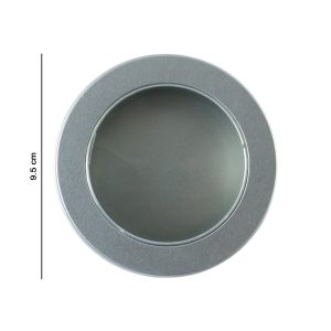 Round Metal Storage Tin Box with Transparent Window Lid (1 Pc, 9.5 x 9.5 Cm)