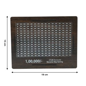 Wooden Big Piggy Bank Money Saving Box (1 Pc)