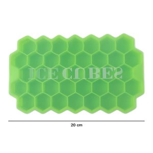 Premium Honeycomb Silicone Ice Cube Tray with Lid (1 Pc)