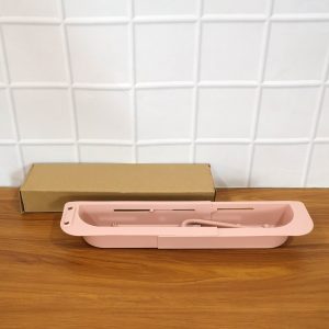 Kitchen Sink Organizer Rack with Towel Holder & Drain Tray (1 Pc)