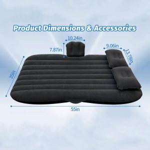 Inflatable Car Air Mattress Bed (132 × 96 cm, 1 Set)