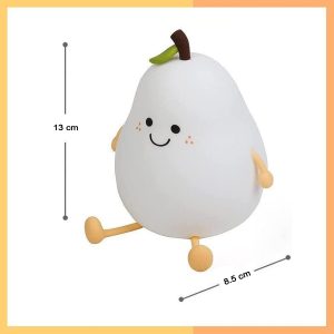 Cute Pear Shape Silicone Night Lamp With Multi Color Changing Mode (1 Pc)