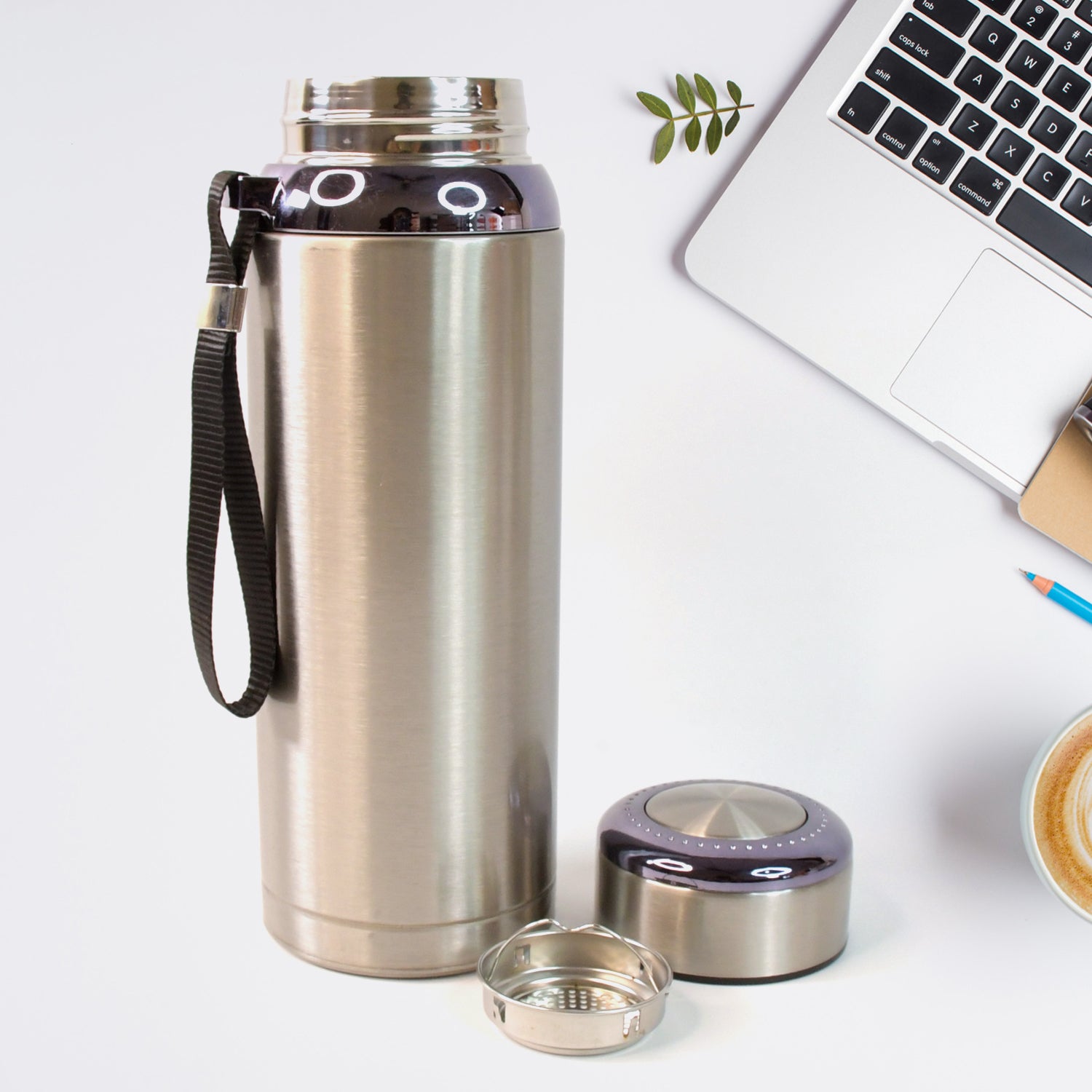 800ml Stainless Steel Water Bottle – Leak-Proof Thermos for Travel & Office