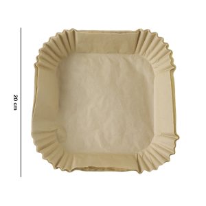 Square Disposable Paper Air Fryer Liners (50 Pc Pack, 160x45 mm)