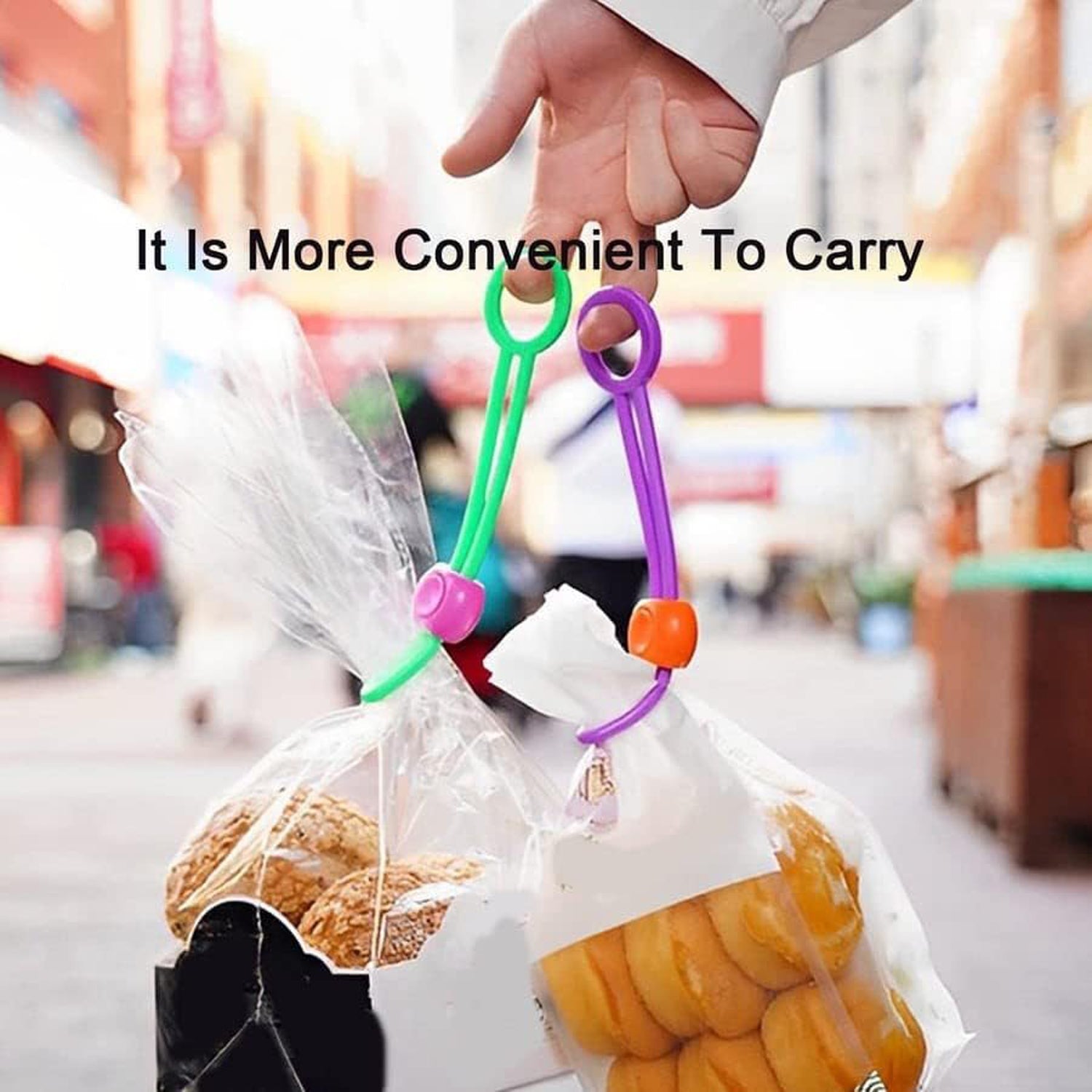 Reusable Silicone Food Bag Sealing Clips with Lock for Kitchen Storage ( 3 Pc) - Image 9