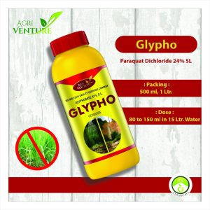 AgriVenture GLYPHO ( Glyphosate 41% SL ) Non Selective Herbicide (1Ltr.)