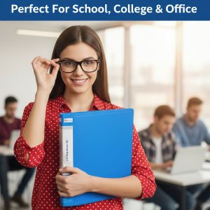 Aerotix A4 2-D Ring Binder File Folder with Inside Pocket for School, Office