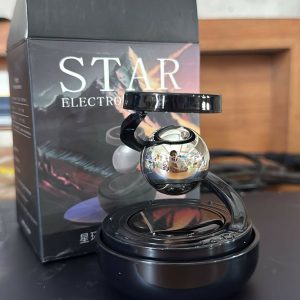 Black Solar Magnetic Levitation Rotating Car Air Freshener Aromatherapy Diffuser