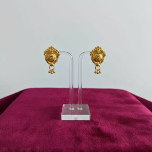 3 Drops Golden Earrings for Women & Girls – Traditional Fancy Jewellery Gift