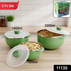 Signature Multipurpose Kitchen Serving Bowl (1000ML,1400ML,2200ML,3 Pc Set)