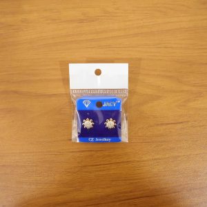 Floral Gold-Finish Stone Stud Earrings for Daily & Party Wear