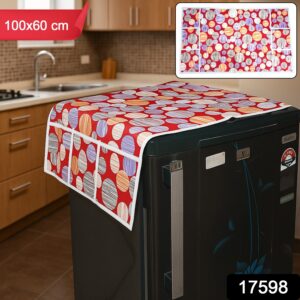 Refrigerator Top Cover with Side Pockets (100x60 Cm / 1 Pc)