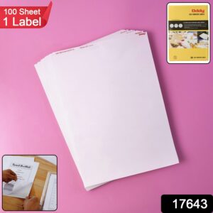 Oddy Self-Adhesive Label Sheets – A4 Full-Sheet Labels (100 Sheet)