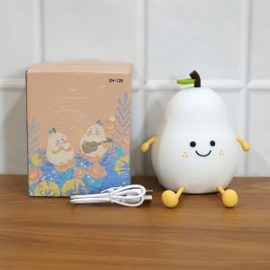Cute Pear Shape Silicone Night Lamp With Multi Color Changing Mode (1 Pc)