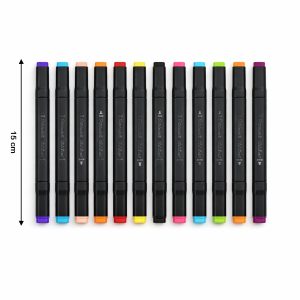 Acrylic Dual Tip Marker Watercolor Pen Set 12 Pc