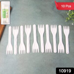 Compostable Bagasse Fork – 10 Pcs Pack