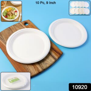 Freshee 9 Inch Compostable Bagasse Plate (10 Pc)