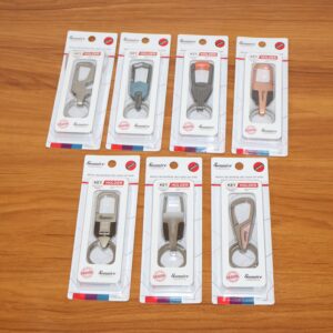 Premium Heavy-Duty Metal Keychain with Carabiner Clip (1 Pc / Assorted Design)