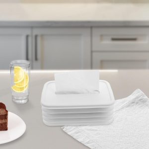 Simple Silicone Tissue Holder Cube / Cylinder Tissue Box for Bathroom, Office