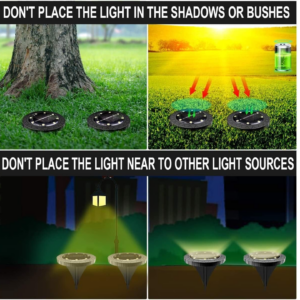 Solar Powered LED Garden Lights (4 Pc)