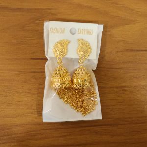 Traditional Long Chain Tassel Jhumka Earrings for Women & Girls Festive Jewelry