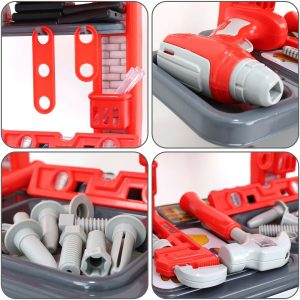 Aditi Big Plastic Luxury Tool Trolley Kit Toy with Briefcase and Accessories for Kids