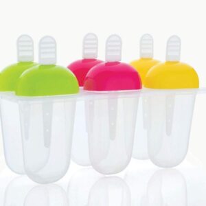 6 Pcs Multicolor Polypropylene Ice Mold, Kulfi Maker / Stick / Cream / Assorted