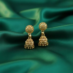 Beautiful Gold Plated Traditional Jhumka Earrings for Women Party Wear