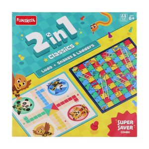 Funskool 2-in-1 Classic Board Game – Ludo & Snakes and Ladders Combo Set for Kids and Families