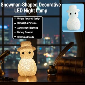 Snowman-Shaped Decorative LED Night Lamp (1 Pc)