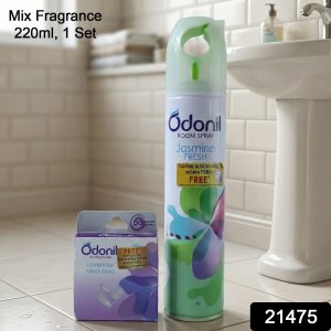 Odonil Room Spray and Air Freshener Blocks Combo Set (1 Set, Mix Fragrance 220 ML)