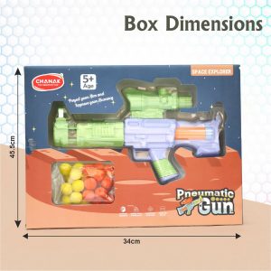 Aditi Toys Space Explorer Pneumatic Gun Include 12 Orange & 12 Yellow Soft Foam Ball