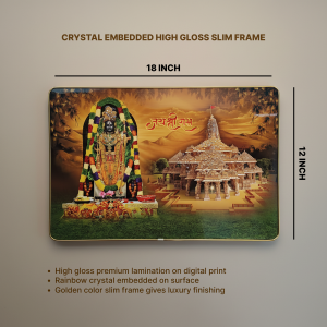 Shree Ram Mandir Ayodhya Temple Devotional Wall Art Frame Home Decor