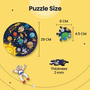 SOLAR SYSTEM PUZZLE ARYABHATTA INSPIRED - AGE 3+ (39 PUZZLE PIECES) MDF PUZZLE SERIES