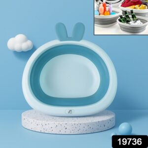 Foldable Multipurpose Collapsible Basin with Bunny Ear Handle