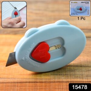 Mini Utility Cutter / Knife with Heart-Shaped Safety Lock (1 Pc)
