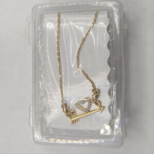 Gold Plated Love Heart AD Pendant Necklace For women and girls