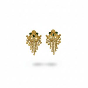 5 Line Side Latkan Golden Earrings with Mina for Women & Girls – Fancy Jewellery Gift