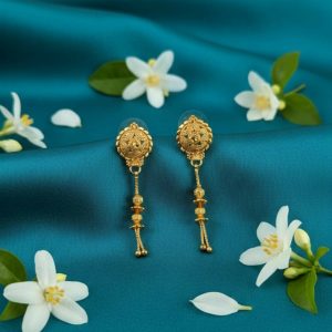 Golden Long Chain Beads Earrings for Women & Girls – Fancy Style