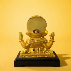 Golden Lord Ganesha Idol Showpiece for Home Temple & Office Décor